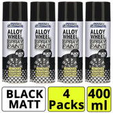 Alloy Wheel Black Matt Spray Paint 400ml can for car wheel refinishing